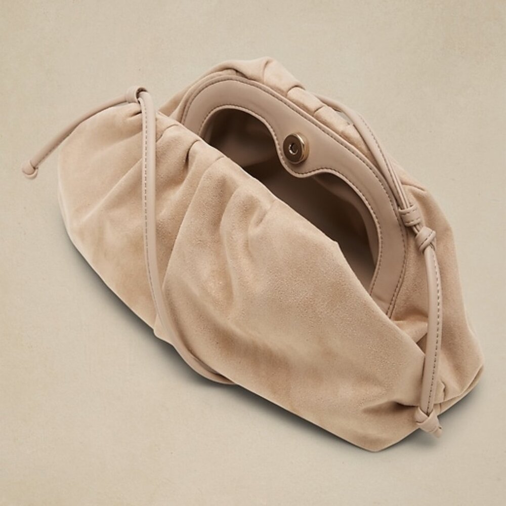 Banana Republic Vegan Suede Clutch